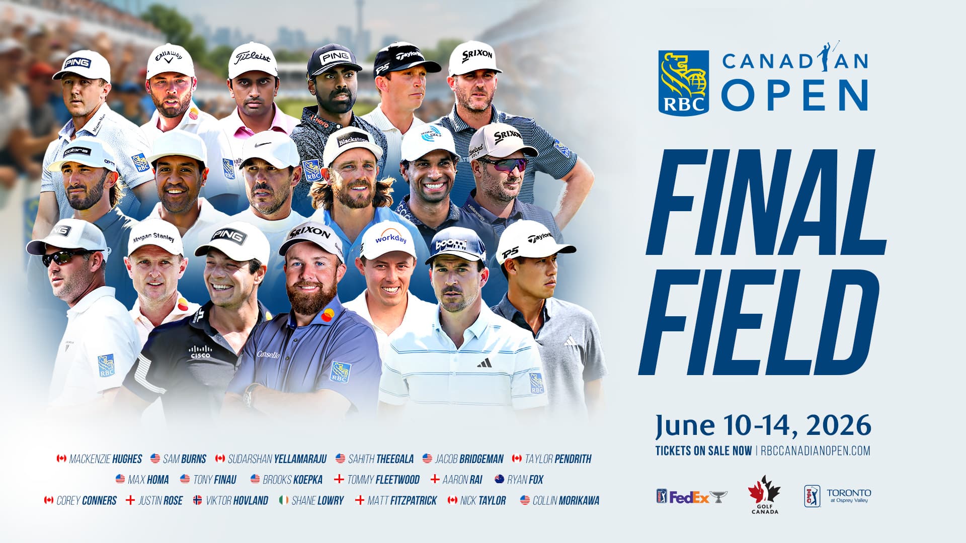 Le RBC Canadian Open revient du 11 au 14 juin avec un plateau de qualité pour cette nouvelle édition